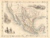 MEXICO CALIFORNIA TEXAS. Gold rush district. TX Republic. RAPKIN/TALLIS 1851 map