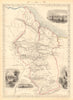 BRITISH GUAYANA. Georgetown vignette. Guiana Guyana. TALLIS & RAPKIN 1851 map