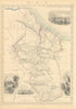 BRITISH GUAYANA. Georgetown vignette. Guiana Guyana. TALLIS & RAPKIN 1851 map