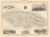 JAMAICA. Counties/parishes. Sugar Mill & Kingston views. RAPKIN/TALLIS 1851 map