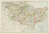 KENT. Showing Parliamentary divisions, boroughs & parks. BACON 1934 old map