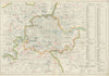 LONDON SPORTS GROUNDS. Cricket Football Rugby Tennis. Vintage map. BACON 1934