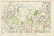 FINCHLEY/HENDON Mill Hill Hyde Golders Green Edgware Colindale. BACON 1934 map