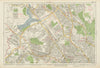 NW LONDON Cricklewood Hampstead Hendon Willesden Golders Green. BACON 1934 map