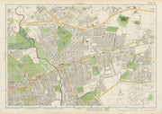 ILFORD Barking Wanstead Flats Goodmayes Newbury Park Becontree. BACON 1934 map