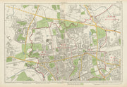 EALING Willesden Acton Southall Hanwell Greenford Park Royal. BACON 1934 map