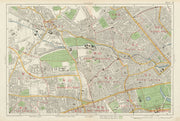 W LONDON Kilburn Bayswater Maida Vale Notting Hill Shepherds Bush.BACON 1934 map
