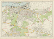 WOOLWICH Abbey Wood Blackheath Charlton Eltham East Wickham. BACON 1934 map