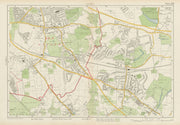 SIDCUP ELTHAM Chislehurst West Mottingham Foots Cray Bexley. BACON 1934 map