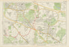 SIDCUP ELTHAM Chislehurst West Mottingham Foots Cray Bexley. BACON 1934 map