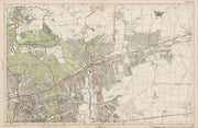 WANSTEAD ILFORD BARKING Forest Gate Seven Kings Chadwell Heath. BACON  1919 map