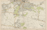 WOOLWICH Charlton Eltham Bexley Plumstead Shooters H Greenwich.BACON  1919 map