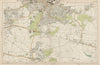 WOOLWICH Charlton Eltham Bexley Plumstead Shooters H Greenwich.BACON  1919 map