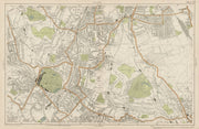 LONDON Sydenham Penge Beckenham Catford Norwood Dulwich Lewisham BACON  1919 map