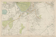 SURBITON & ESHER Hampton Court East Molesey Thames Ditton Hook. BACON  1919 map