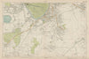 SURBITON & ESHER Hampton Court East Molesey Thames Ditton Hook. BACON  1919 map