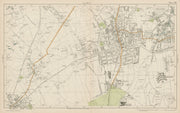 SUTTON Cheam Epsom Belmont Carshalton Ewell Banstead Downs. BACON  1919 map