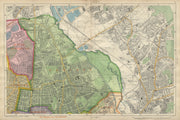 HACKNEY STRATFORD LEYTON/STONE STOKE NEWINGTON Clapton Dalston BACON 1900 map