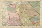 LONDON Notting Hill Kensington St Johns Wd Hammersmith Bayswater BACON 1900 map