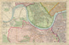 LONDON Chiswick Barnes Fulham Chelsea Putney Wandsworth Clapham BACON 1900 map