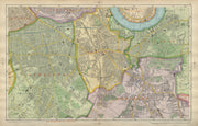 LONDON SOUTH Camberwell Greenwich Deptford Lewisham Southwark BACON 1900 map