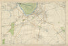 SURBITON & ESHER Hampton Court East Molesey Thames Ditton Hook BACON 1900 map