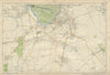 SURBITON & ESHER Hampton Court East Molesey Thames Ditton Hook BACON 1900 map