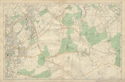 CROYDON Beckenham Woodside W Wickham Elmers End Norwood Hayes BACON 1900 map