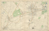 SUTTON Cheam Epsom Belmont Carshalton Ewell Banstead Downs BACON 1900 old map