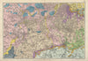 SW LONDON GEOLOGICAL K&C Fulham Surrey Richmond Wandsworth &c BACON 1900 map