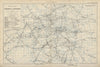 LONDON RAILWAYS Shows companies & termini Tube Underground BACON 1900 old map