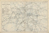 LONDON RAILWAYS Shows companies & termini Tube Underground BACON 1900 old map