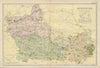 BERKSHIRE. County map.Parliamentary constituencies divisions.Railways.BACON 1900