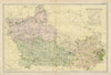 BERKSHIRE. County map.Parliamentary constituencies divisions.Railways.BACON 1900