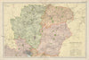 HAMPSHIRE NORTH. Parliamentary constituencies divisions.Railways.BACON 1900 map