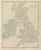 BRITISH ISLES. United Kingdom & Ireland. Counties towns rivers. SDUK 1874 map