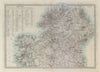 IRELAND North Sheet. List of round towers Cloigtheach Cloigthithe.SDUK 1874 map