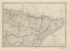 SPAIN NORTH EAST Cataluna Aragon Soria Navarra Bizcaya Guipozcoa SDUK 1874 map