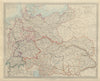 Newly unified GERMANY & AUSTRIAN EMPIRE General Map. Hungary. SDUK 1874