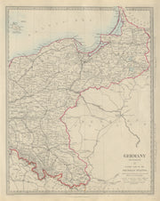 GERMANY DEUTSCHLAND Eastern Prussian States Silesia Pomerania. SDUK 1874 map