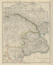 AUSTRIAN DOMINIONS Galizia Eastern Hungary Transylvania Galicia. SDUK 1874 map