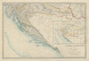 CROATIA. Dalmatia Slavonia Illyria Istria. Index map Austrian empire SDUK 1874