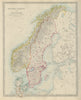 SCANDINAVIA Sweden Norway Denmark. Baltic Sea Schleswig Holstein SDUK 1874 map