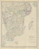 SOUTHERN & CENTRAL SWEDEN. Sverige. Götaland & Svealand. SDUK 1874 old map