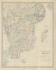 SOUTHERN & CENTRAL SWEDEN. Sverige. Götaland & Svealand. SDUK 1874 old map