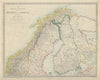 SCANDINAVIA Northern Sweden & Norway, Finland, Karelia & Murmansk. SDUK 1874 map