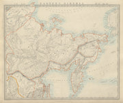 EASTERN SIBERIA. Kamtchatka Yakutia Chukotka. Russian Far East. SDUK 1874 map