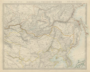 SIBERIA & CHINESE EMPIRE. Manchuria Mongolia Korea N China. SDUK 1874 old map