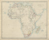 AFRICA map pre-dating most European colonisation. Mountains of Kong. SDUK 1874