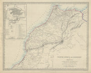 MOROCCO. North Africa or Barbary. Marocco; inset Marrakech plan. SDUK 1874 map